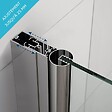 THALASSOR - SINA 60 M - Porte de douche pivotante réglable de 57,6 à 60,1 cm - vignette