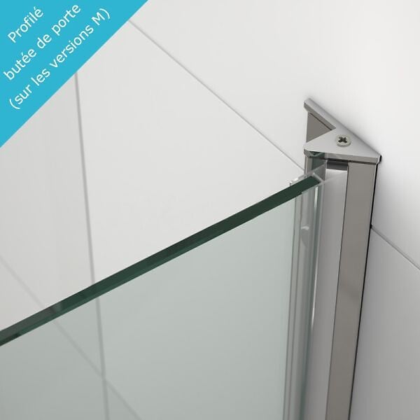 THALASSOR - SINA 60 M - Porte de douche pivotante réglable de 57,6 à 60,1 cm - large