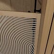 AURLANE - Paroi de douche 120 x 200 HINATA style Japandi courbes douces - Cadre effet Bois - Verre 6mm - vignette