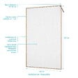 AURLANE - Paroi de douche 120 x 200 HINATA style Japandi courbes douces - Cadre effet Bois - Verre 6mm - vignette