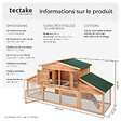 TECTAKE - Cage XXL pour petits animaux à deux niveaux avec zone de repos 226x77x95,5cm marron - vignette