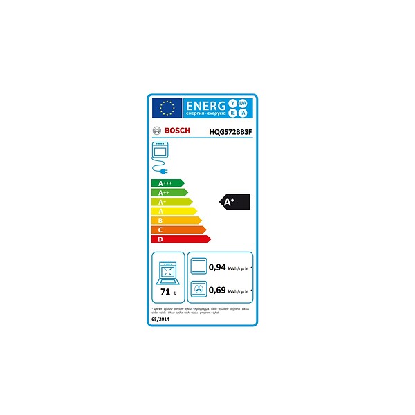 BOSCH - four intégrable multifonction 71l 60cm noir - HQG572BB3F - large