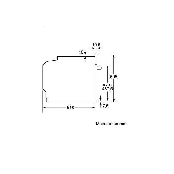 SIEMENS - four intégrable multifonction 71l 60cm pyrolyse/hydrolyse noir - HB774G2B1 - large