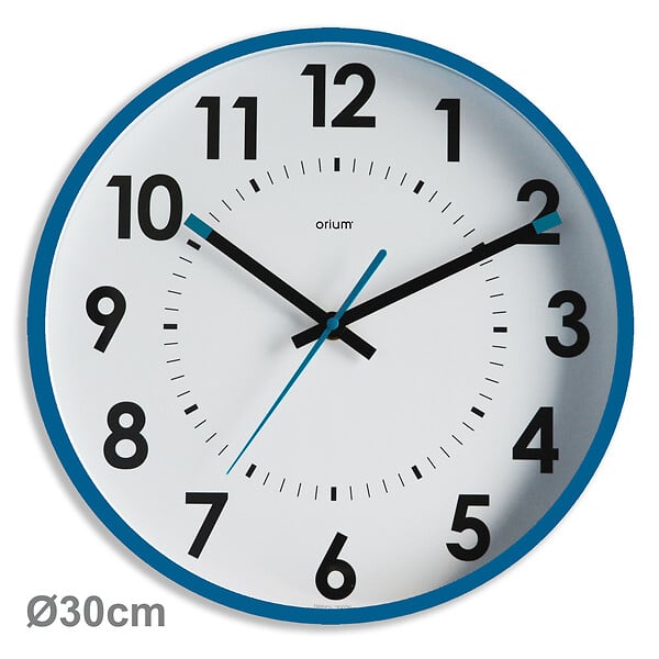 ORIUM - Horloge silencieuse Abylis Ø30cm - Bleu canard - Orium - large