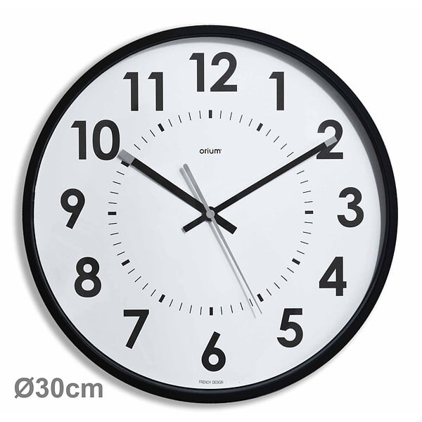 ORIUM - Horloge silencieuse Abylis Ø30cm - Noir - Orium - large
