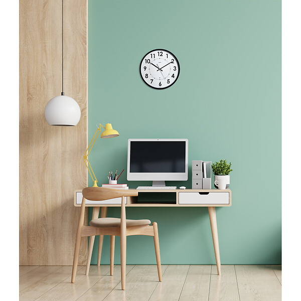 ORIUM - Horloge radio contrôlée Abylis Ø30cm - Noir - Orium - large