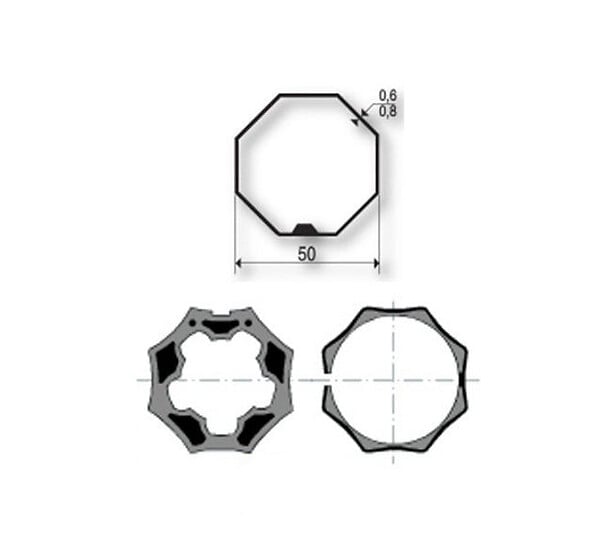 SOMFY - Adaptations moteur Somfy - Axe SELVE Ø50mm 9410381 - pour Moteur Ø50mm - large