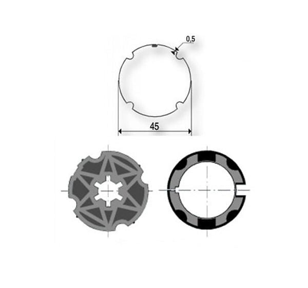 SOMFY - Adaptations moteur Somfy - Axe ZF Ø45mm 9500456 - pour Moteur Ø40mm - large