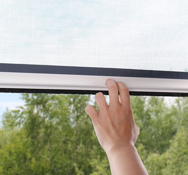 AVOSDIM - Store Moustiquaire Recoupable PVC Blanc - L 80 x H 130 cm - unitaire - large