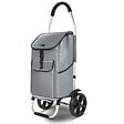 VOUNOT - Chariot de course pliable aluminium 2 roues gris - vignette