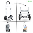 VOUNOT - Chariot de course pliable aluminium 2 roues gris - vignette