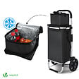 VOUNOT - Chariot de course pliable aluminium 2 roues avec sac isotherme noir - vignette