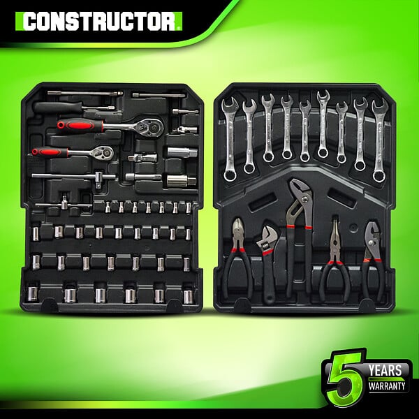 CONSTRUCTOR - Trolley multi outils 820pcs avec poignée téléscopique - large