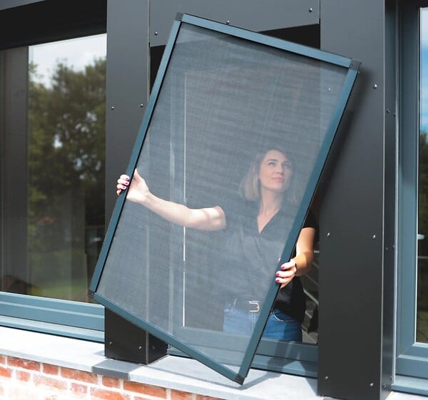AVOSDIM - Moustiquaire cadre recoupable 1300 x 1500mm gris anthracite - large