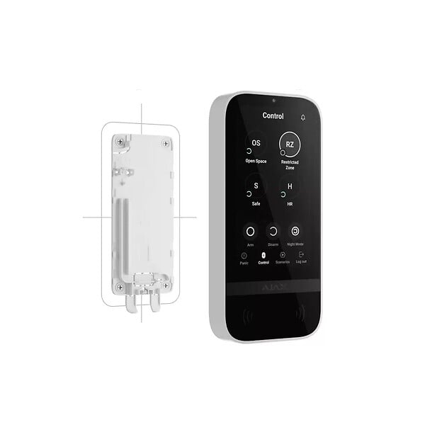 AJAX - télécommande sans fil 5" blanc - KEYPADTOUCHSCREENW - large