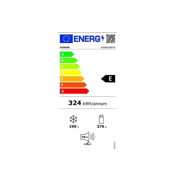 HISENSE - réfrigérateur américain 91.5cm 556l froid ventilé - RS5P535NPCE - large