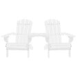 VIDAXL - vidaXL Chaises de jardin Adirondack avec table bois de sapin blanc - vignette