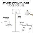 LUMISKY - Suspension nomade CESARE NOMAD H19cm - vignette