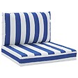 VIDAXL - vidaXL Coussins de palette lot de 2 rayures bleues/blanches - vignette