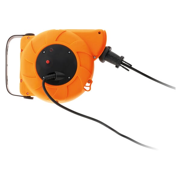 ZENITECH - Lot de 4 enrouleurs muraux câble HO5VV-F 3G1mm² 11m + 2m - Orange - Zenitech - large