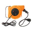 ZENITECH - Lot de 4 enrouleurs muraux câble HO5VV-F 3G1mm² 11m + 2m - Orange - Zenitech - vignette