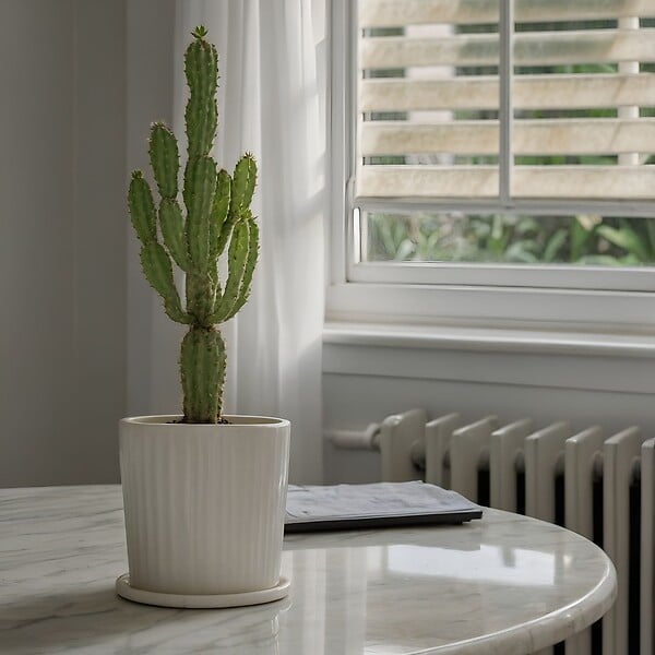 PLANT IN A BOX - Euphorbe ingens - Set de 2 - Euphorbia ingens - Hauteur 50-60cm - ⌀17cm - large
