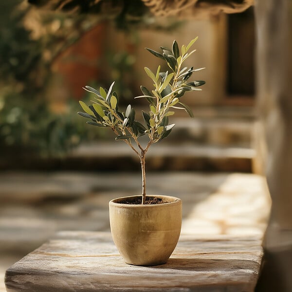 PLANT IN A BOX - Olivier - Set de 2 - Olea europaea - Hauteur 25-40cm - ⌀9cm - large