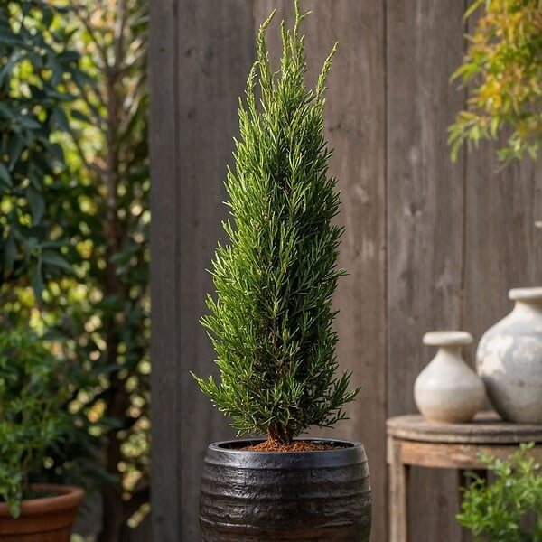 PLANT IN A BOX - Cyprès toujours vert - Set de 2 - Cupressus sempervirens - H70-80cm - ⌀19cm - large