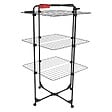 VILEDA - Étendoir à linge Intérieur 3 étages Séchoir à linge Pliable sur roulettes Tancarville Noir 93 x 71 x 131 cm VILEDA - vignette