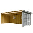TIMBELA - Abri de Jardin Qualité Premium 14,3 m² - H231x248x648 cm - Sans plancher e  paroi latérale - Timbela M941B-CAVERN STEEL - vignette