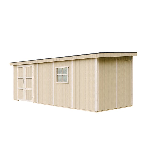 TIMBELA - Abri de Jardin Qualité Premium 14,3 m² - H231x248x648 cm - Sans plancher e  paroi latérale - Timbela M941B-CAVERN STEEL - large