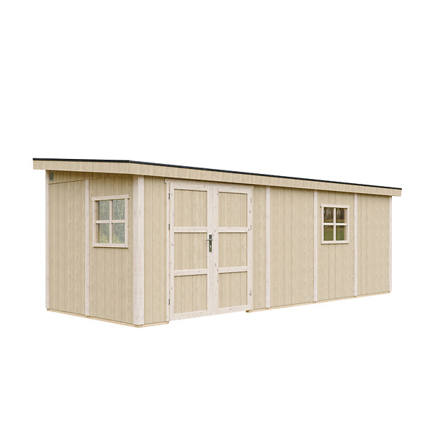 TIMBELA - Abri de Jardin Qualité Premium 14,3 m² - H231x248x648 cm - Sans plancher e  paroi latérale - Timbela M941B - large