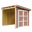 TIMBELA - Abri de Jardin Qualité Premium 5,9 m² - H231x248x294 cm - Sans plancher e  paroi latérale - Timbela M938B-REDWOOD RED - vignette