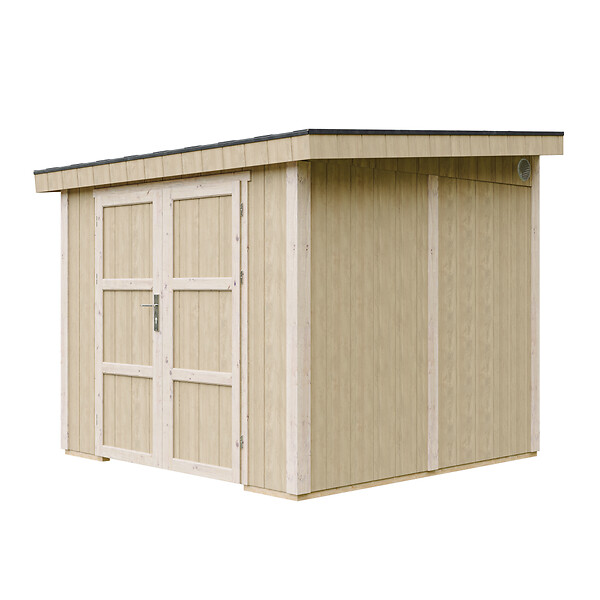 TIMBELA - Abri de Jardin Qualité Premium 5,9 m² - H231x248x294 cm - Sans plancher e  paroi latérale - Timbela M938B-REDWOOD RED - large