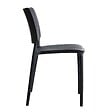 OVIALA - Chaise de terrasse ajourée en plastique noire - Riga - vignette