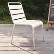 OVIALA - Chaise de jardin en métal ivoire - Palavas - vignette
