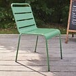 OVIALA - Chaise de jardin en métal vert cactus - Palavas - vignette