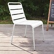 OVIALA - Chaise de jardin en métal blanc - Palavas - vignette