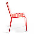 OVIALA - Chaise de jardin en métal rouge - Palavas - vignette