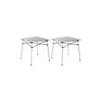 O'CAMP - Lot de 2 tables à lattes de camping - Housse de transport inclus - 70 x 70 x 70 cm - vignette
