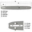 GT GARDEN - Guide 18 pouces (45 cm) avec lot de 3 chaînes 72 maillons pour tronçonneuse - vignette