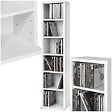 TECTAKE - Étagère Colonne Meuble de Rangement 6 compartiments 90x21x20cm blanc - vignette