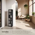 TECTAKE - Étagère Colonne Meuble de Rangement 6 compartiments 90x21x20cm noir - vignette