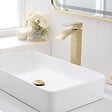 SANIVERRE - LERIO XL Robinet mitigeur haut bec cascade or brossé - Salle de bain - vignette
