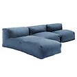 OVIALA - Salon de jardin modulable 3 places bleu pacific - Mixi - vignette