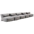 OVIALA - Salon de jardin modulable 5 places gris - Mixi - vignette