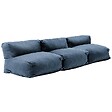 OVIALA - Salon de jardin modulable 3 places bleu pacific - Mixi - vignette