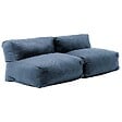 OVIALA - Salon de jardin modulable 2 places bleu pacific - Mixi - vignette