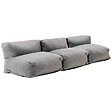 OVIALA - Salon de jardin modulable 3 places gris - Mixi - vignette
