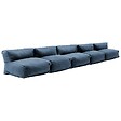OVIALA - Salon de jardin modulable 5 places bleu pacific - Mixi - vignette